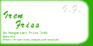 iren friss business card