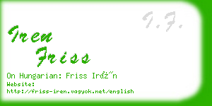 iren friss business card